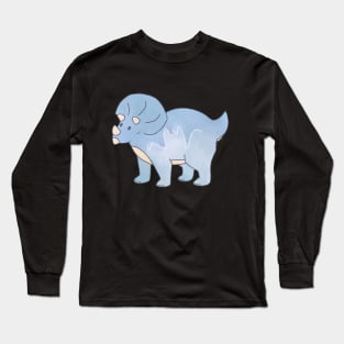 Blue Triceratops Long Sleeve T-Shirt